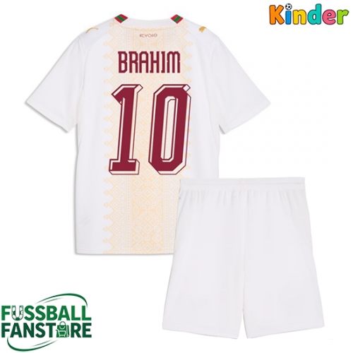 Marokko Brahim Diaz #10 Replik Auswärtstrikot Kinder WM 2026 Kurzarm (+ Kurze Hosen)